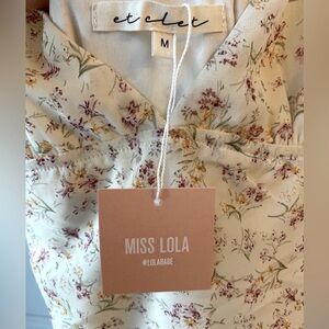 Miss Lola-Aurelia Floral Cream Maxi Slip Dress